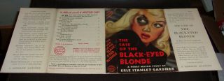 Erle Stanley Gardner Case Of The Black - Eyed Blonde First Edition 1944 Dj Only
