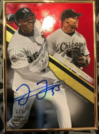 2019 Topps Gold Label Red Auto Gla - Ft Frank Thomas White Sox 1/5 Hof Autograph