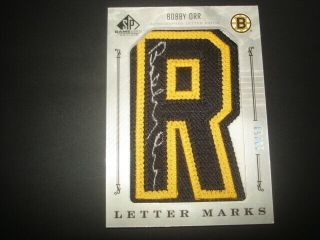 06/07 Sp Game Bobby Orr Letter Marks Patch Auto /50 Spgu