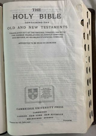 Berkshire Leather Cambridge Holy Bible Red Letter King James 3