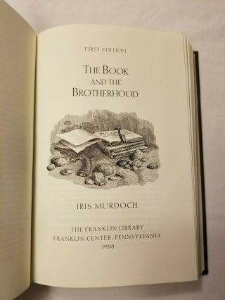 Signed First Edition Franklin Library The Book And The Brotherhood Iris Murdoch