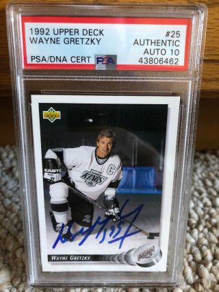 1992 Wayne Gretzky Upper Deck Auto Signed Autographed 25 Psa 10