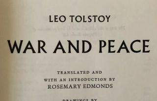 2 Vol Set: War And Peace,  Leo Tolstoy,  1971,  Folio Press,  Slipcase