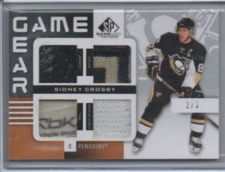 Sidney Crosby 2011 - 12 Upper Deck Spx Game Gear 2/3 /3 Patch Tag Jersey Strap