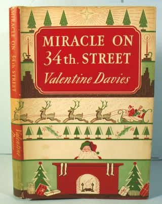 Miracle On 34th Street Valentine Davies 1947 Vintage Book Dust Jacket Christmas