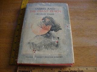 James And The Giant Peach Roald Dahl Book 1961 Hbdj Hardcover With Dustjacket