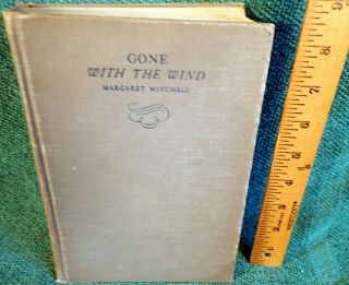1936 Book - Gone With The Wind By Margaret Mitchell - 1st Ed,  Later Print