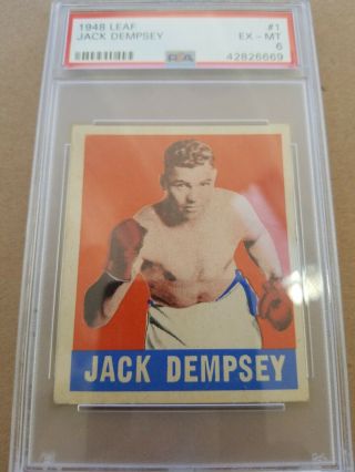1948 Leaf 1 Jack Dempsey Boxing Champion Boxer Hof Psa 6 Ex - Mt