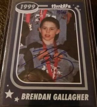 Brendan Gallagher 2019 - 20 Tim Hortons Timbits Autograph /100