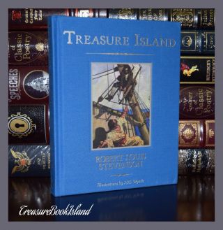 Treasure Island By R.  L.  Stevenson Illustrated Unabridged Deluxe Hardcover