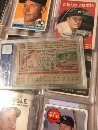 1956 Topps Mickey Mantle York Yankees 135 Baseball Card psa graded 2 good 2