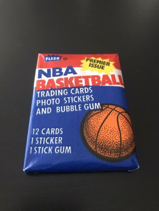 1986/87 Fleer Basketball Wax Pack Jordan Rc