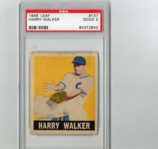 1948 Leaf Harry Walker 137 Psa 2 P503