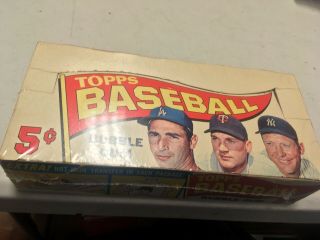 1965 Topps Baseball Empty 5 Cent Wax Box Display Box