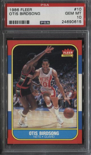1986 Fleer Basketball Otis Birdsong 10 Psa 10 Tough Card Set Registry Must