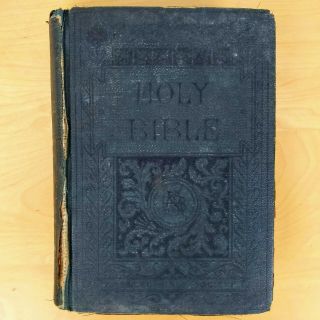 1894 Antique Family Bible American Bible Society Old Testaments 814p W Index