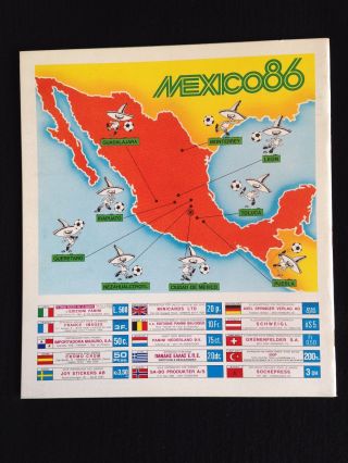 Panini FIFA World Cup 1986 Mexico 86 Empty Payment Album Vuoto A Pagamento 2