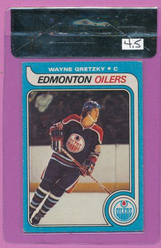 Solid Beckett 4.  5 Vg - Ex,  Wayne Gretzky 1979 Topps 18 Hof Rookie Raw Review Brr