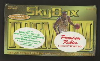 1996 - 97 Skybox Premium Basketball Series Ii Factory Hobby Exclusive Box