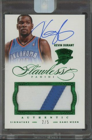 2012 - 13 Flawless Emerald Kevin Durant Thunder Game Patch Auto 2/5