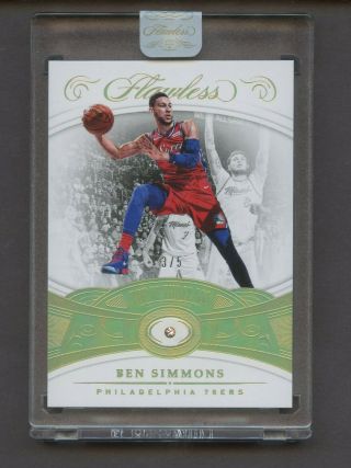 2017 - 18 Flawless Top Of The Class Diamond Ben Simmons 76ers 3/5
