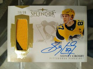 2018 - 19 Ud The Cup Splendor Sidney Crosby Patch Auto 18/36
