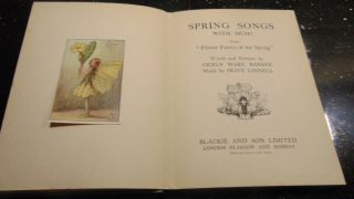 Circa 1925 Spring Songs With Music From Flower Fairies Of The Spring