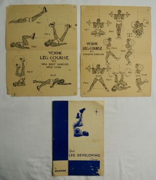 York Leg Developing Course By Bob Hoffman; Ca.  1943 W/ Charts; Weightlifting