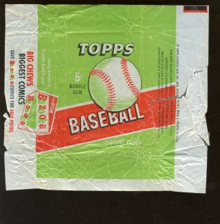 1955 Topps Baseball Card 5 Cent Wax Wrapper