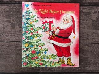 Tell - A - Tale 1960’s Night Before Christmas Book Walt Disney