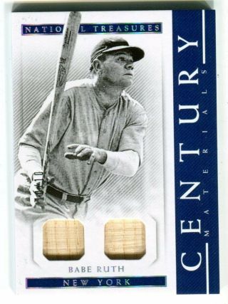 Babe Ruth 2018 National Treasures Century Materials Bat 10/10 1/1 Yankees