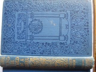 ROUND THE WORLD ON A WHEEL J.  FOSTER FRASER C1899 BLUE ART NOVEAU CYCLING GOOD 2