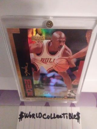 1998 - 99 Upper Deck Encore Michael Jordan Mj23 Gold F/x M10 10/23 Rare