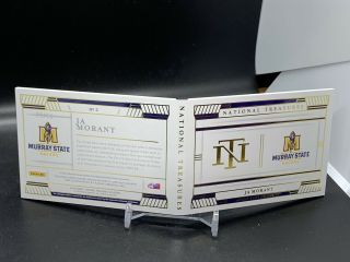 2019 - 20 National Treasures Collegiate Booklet Ja Morant RC Multi Jersey AUTO /56 2