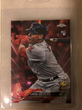 2018 Topps Chrome Sapphire Edition Red Refractor Rafael Devers 09/10