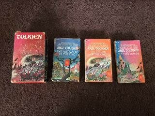 Jrr Tolkien Lord Of The Rings Trilogy Authorized 3 Vol Box Set Ballantine 1970