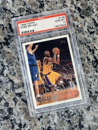 1996 Topps Basketball Kobe Bryant Rookie Rc 138 Psa 10 Gem (pmjs)