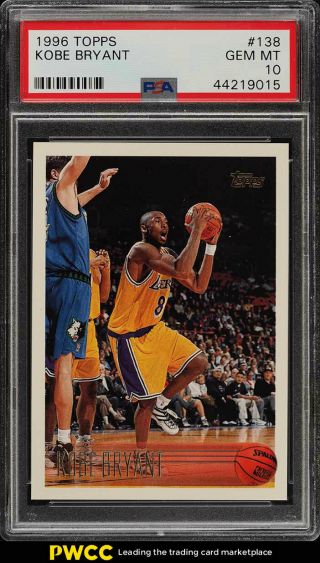 1996 Topps Basketball Kobe Bryant Rookie Rc 138 Psa 10 Gem (pwcc)