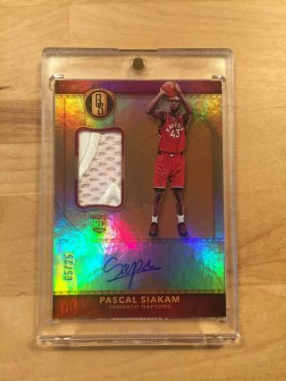 2016 - 17 Gold Standard Pascal Siakam Rpa Rc Rookie Patch Auto Prime /25
