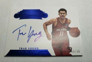 2018 - 19 Flawless Collegiate Atl Hawks Oklahoma Trae Young Rookie Auto Rc 15/15