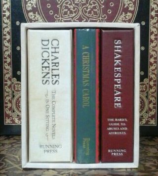 O3 Miniature Books Charles Dickens Christmas Carol Shakespeare Running Press Box