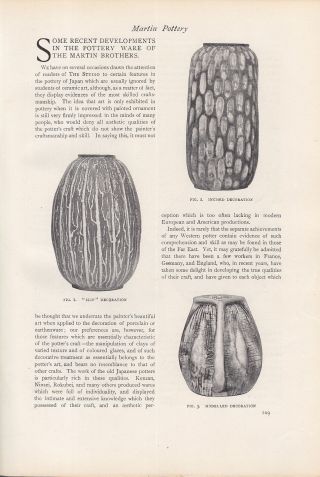 Some Recent Developments In The Pottery Ware Of The Martin Brothers.  An