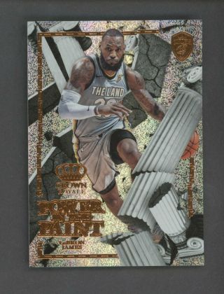 2017 - 18 Panini Crown Royale Power In The Paint Lebron James Cavaliers