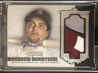 2019 Topps Dynasty Andrew Benintendi Silver Autograph Patch Red Sox 4/5 Dap - Abn2