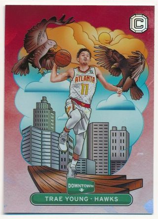 Trae Young 2018/19 Panini Cornerstones 12 Rc Rookie Downtown Hawks Sp $350