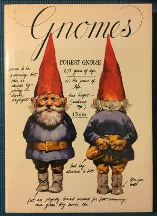 1977 Gnomes Poortvliet Huygen Harry Abrams Hardcover Book W/ Dust Jacket