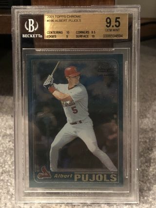 2001 Topps Chrome 596 Albert Pujols Rc Bgs 9.  5 Great Subs 2 - 10’s On Subgrades