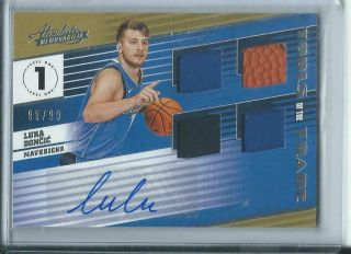 2018 - 19 Absolute Luka Doncic Rc Tool Of The Trade Auto Quad Patch /99 Rookie