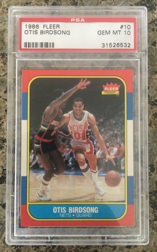 1986 Fleer Basketball Otis Birdsong 10 Psa 10 Gem.  Tough Card