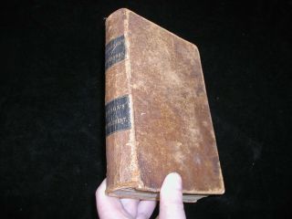Old Antique 1850 Leather Bound Astronomy Book Yale College Textbook